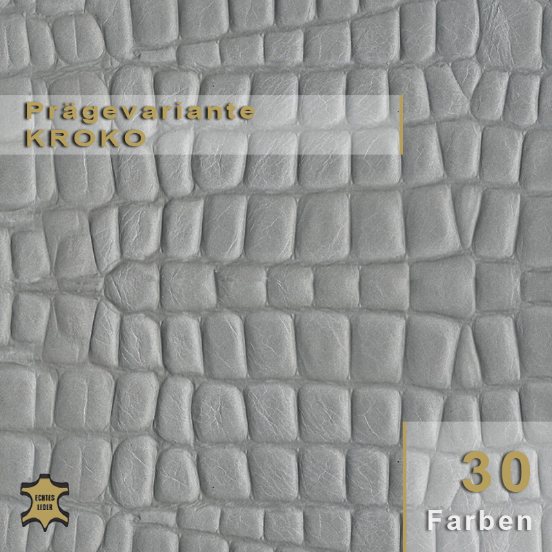 Design-Leder | Krokodiloptik (Lederprägung Kroko)