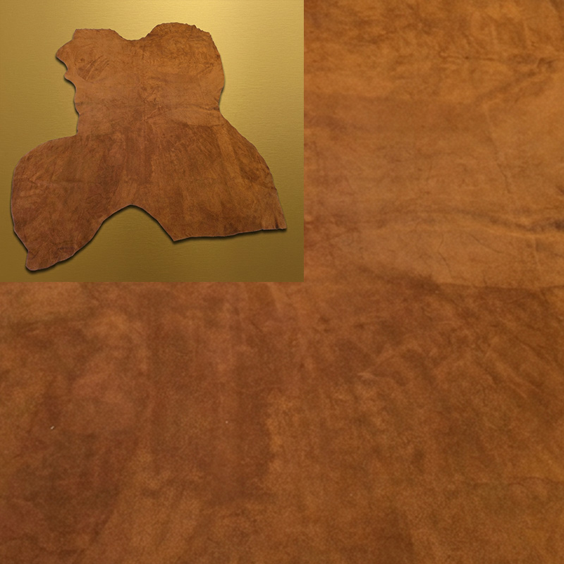 Velourleder in einem cognac Ton