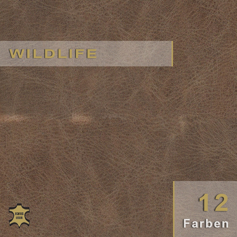 Wildlife | Rindleder Wildlife Rindleder - Atmungsaktives Leder im Vintage-Look für Polstermöbel und Accessoires.