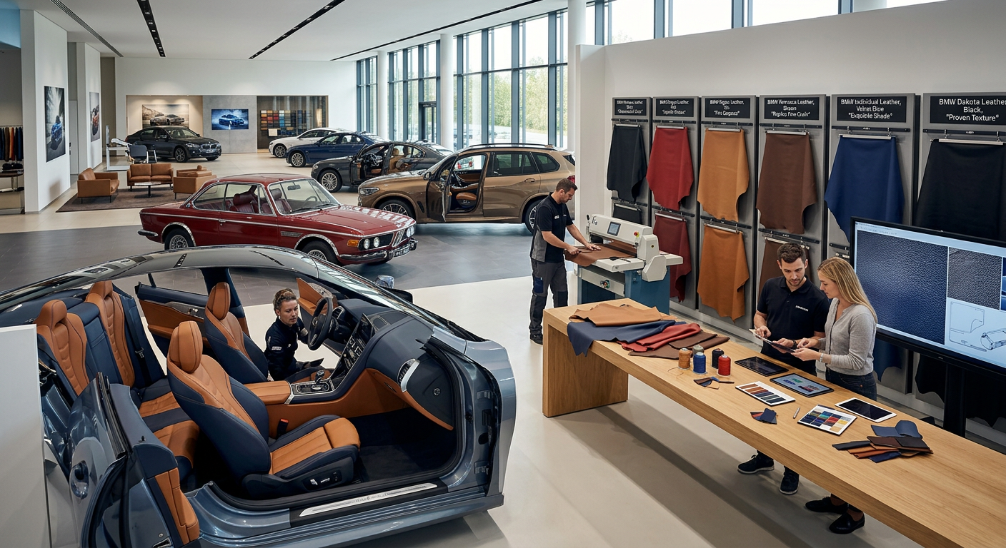 Große Design-Vielfalt für Ihr Interieur: Entdecken Sie exklusive BMW Leder Sonderfertigung auf projektleder.de Große Design-Vielfalt an BMW Leder von Dakota bis Individual für die exklusive Sonderfertigung.