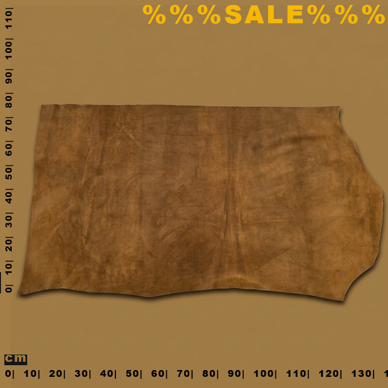 High End Velourleder in der Farbe chestnut-braun, Reststück, ca.1 m²