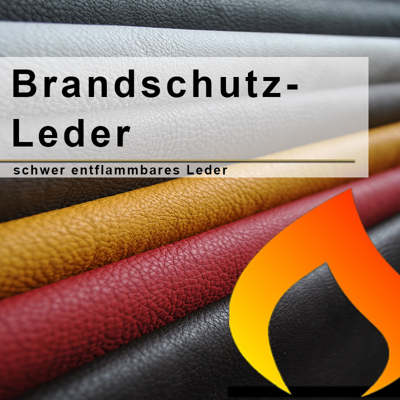 Brandschutzleder – Sicherheit und Qualität für den professionellen Einsatz. Zertifiziertes Brandschutzleder für Gastronomie und öffentliche Gebäude – schwer entflammbares Leder nach Sicherheitsnormen für den Objektbereich.