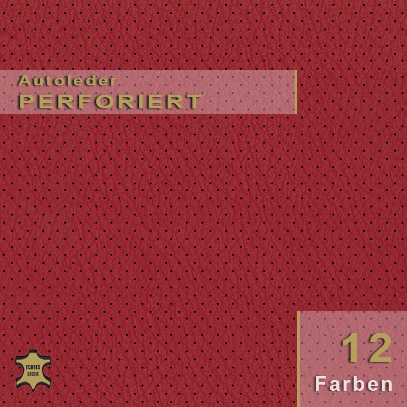 Perforiertes Autoleder & Oldtimerleder Perforiertes Autoleder für verbessertes Sitzklima, ideal für moderne Interieurs und Yachten.
