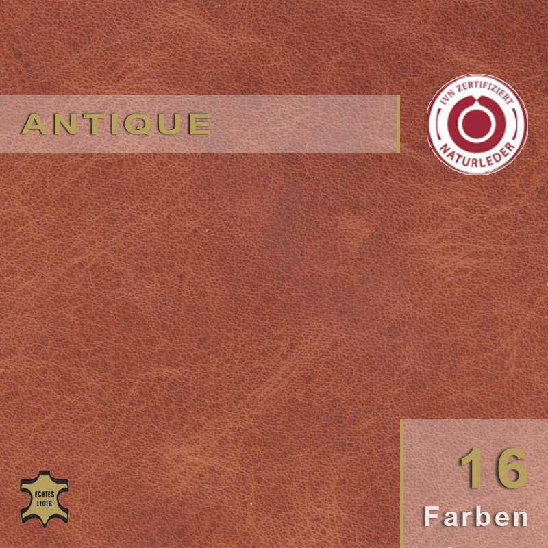 Antique Leder – Edle Optik für charakterstarke Möbel. Klassisches Antique Echtleder mit natürlicher Patina für hochwertige Polstermöbel und zeitlose Vintage-Designs online kaufen.