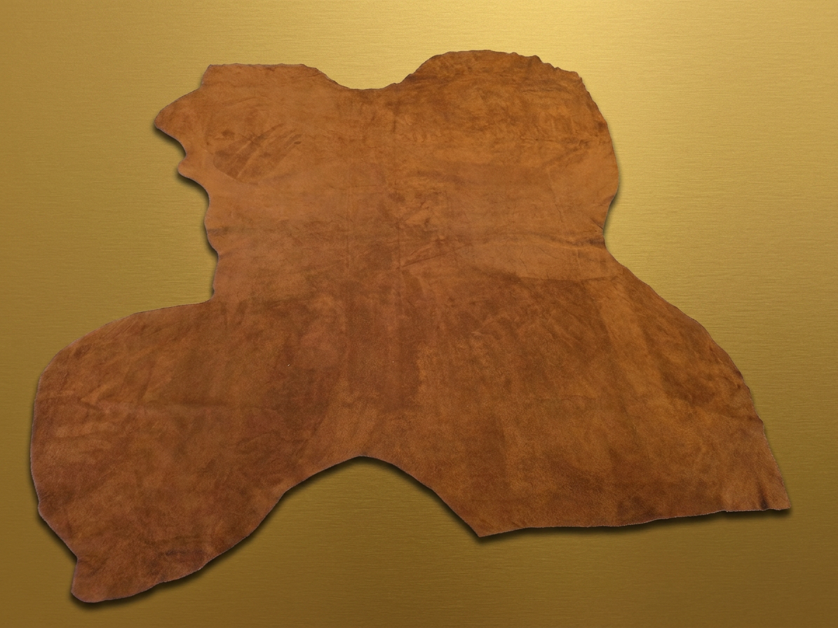 Velourleder in einem cognac Ton